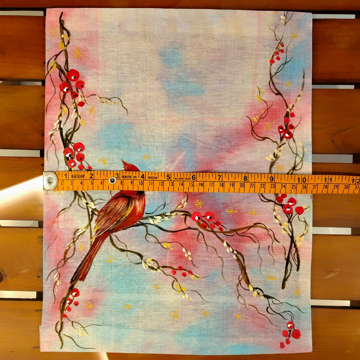 Festive Hand-Painted Fabric Patches For Christmas Outfits