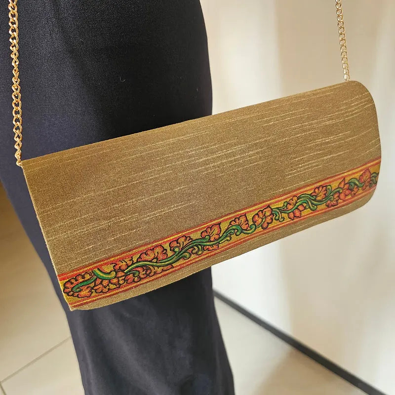 Mural style Hand-painted Clutch