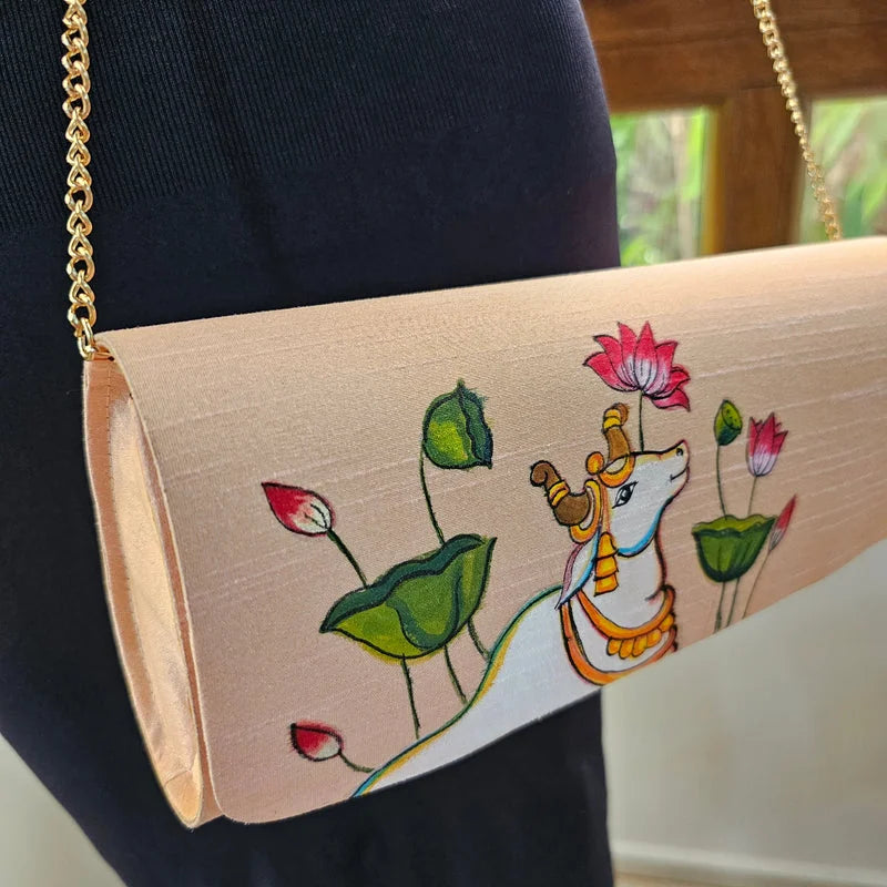 Hand-painted Pichwai Style Clutch