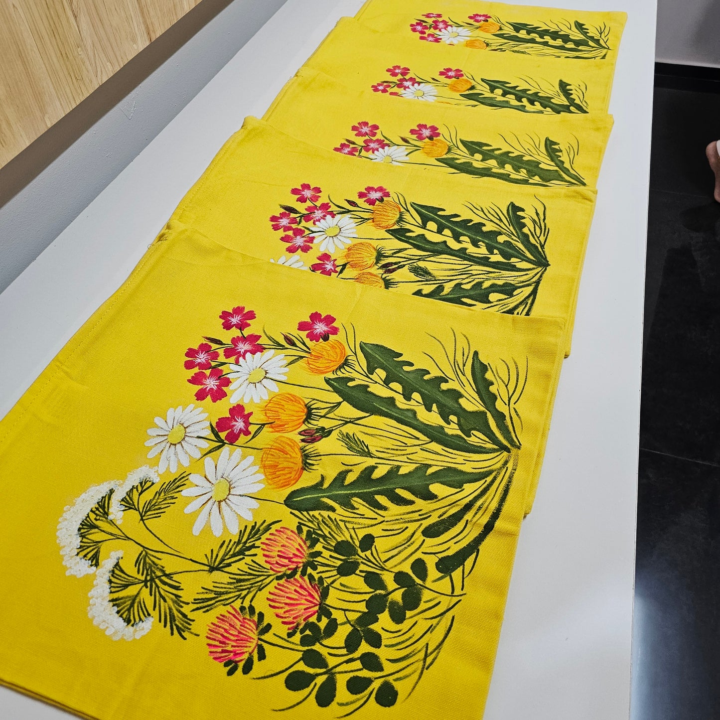 Wild Flowers painted on Cushion cover