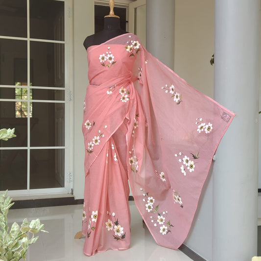 Elegant Hand-Painted Pure Kota Saree