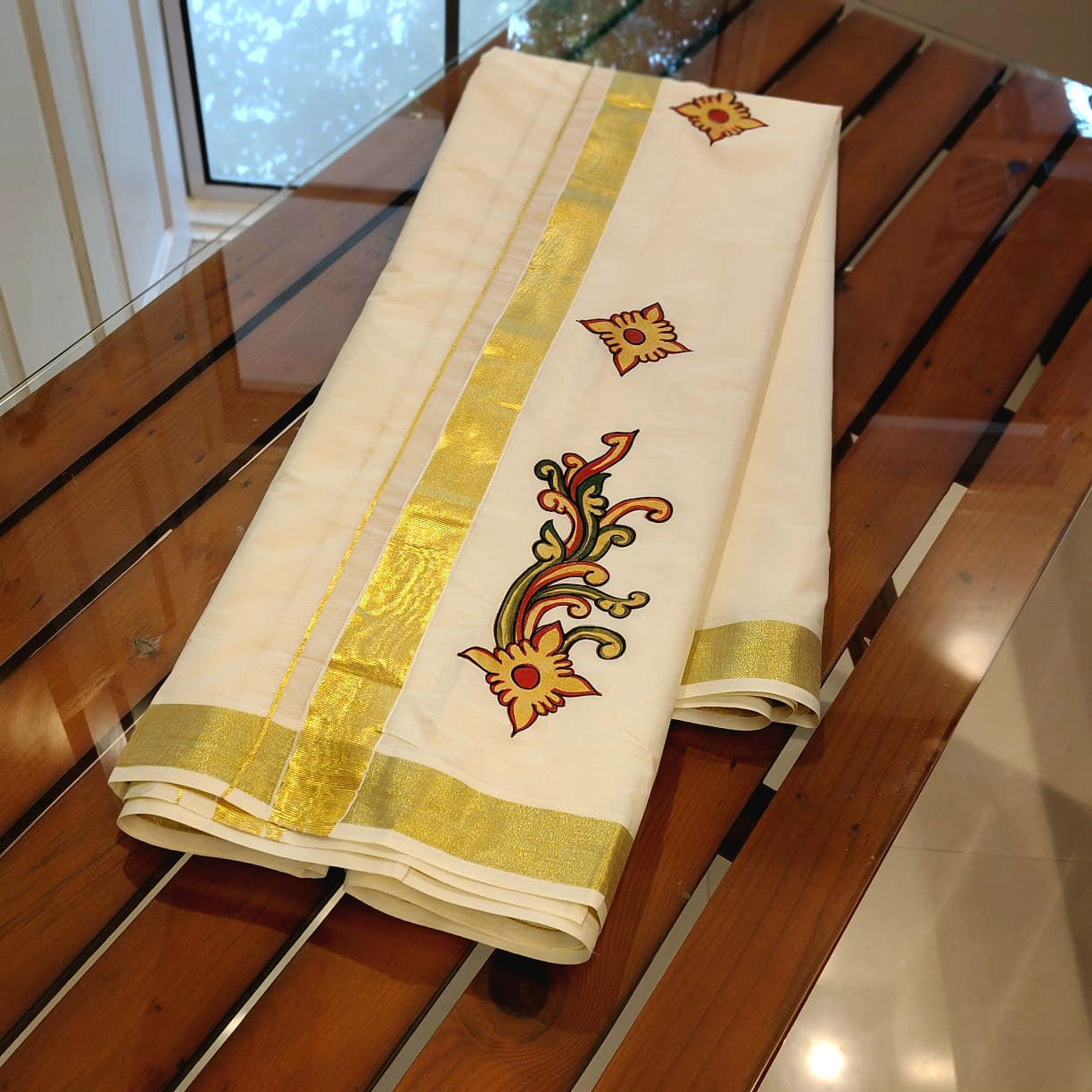 Traditional Kerala Set Mundu And Men's Double – perfect for festivities or gifting!