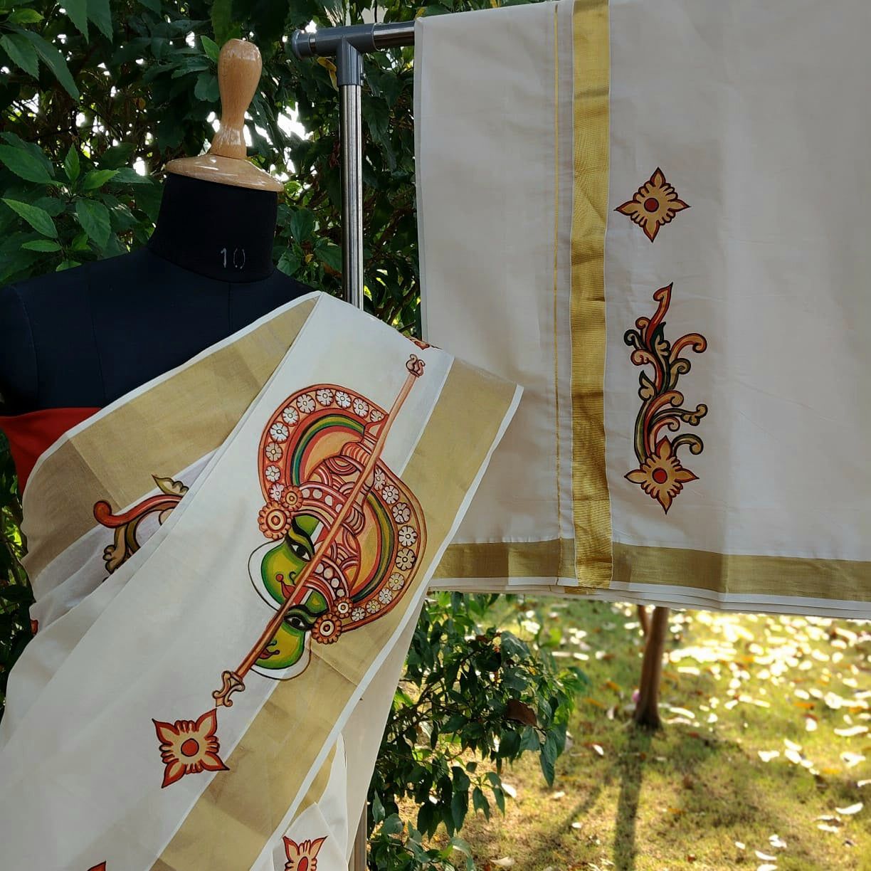 Traditional Kerala Set Mundu And Men's Double – perfect for festivities or gifting!