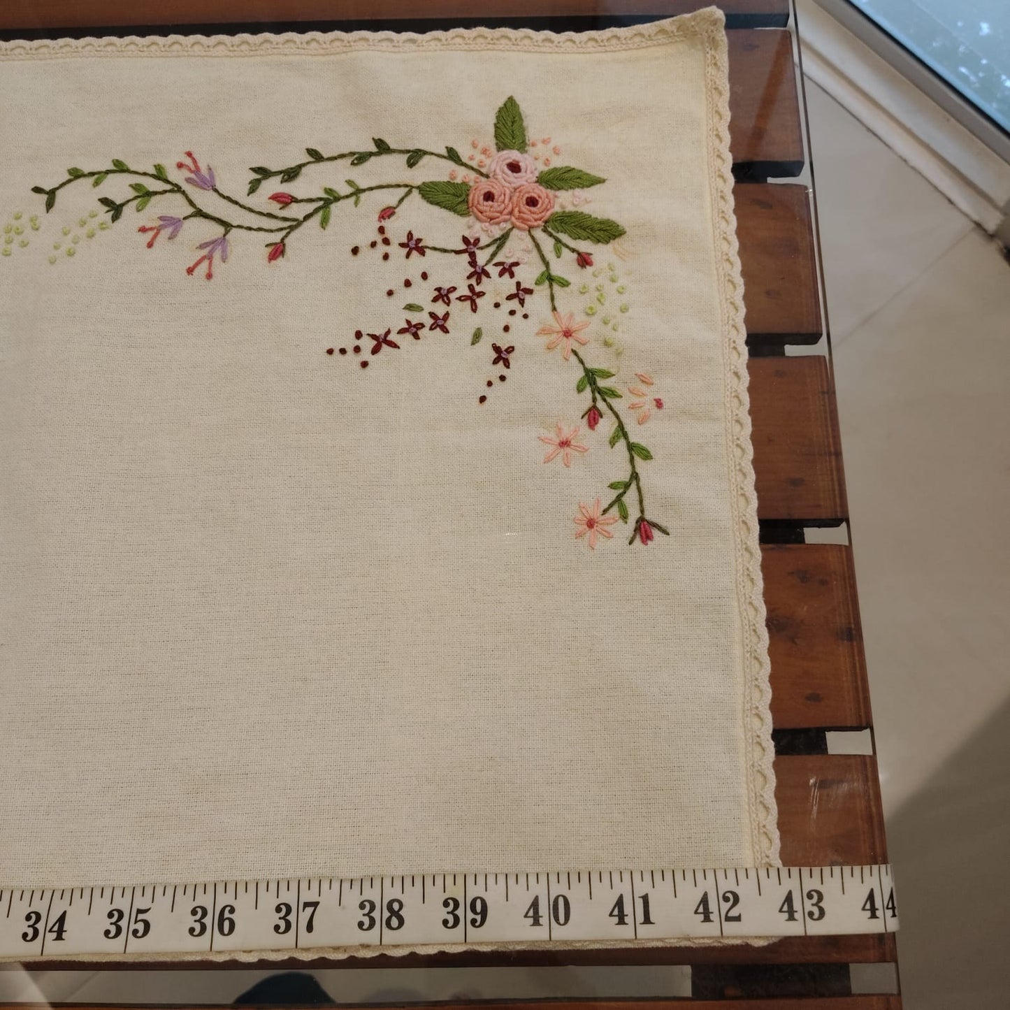 Artisan-Crafted Hand Embroidered Table Runner