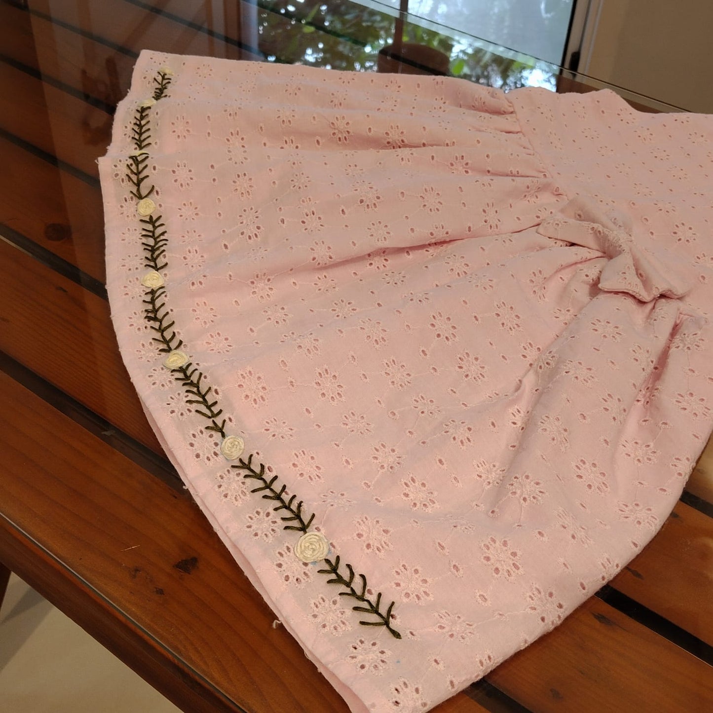 Gracefull Pastel Pink Hakoba Frock For Your Little Princess