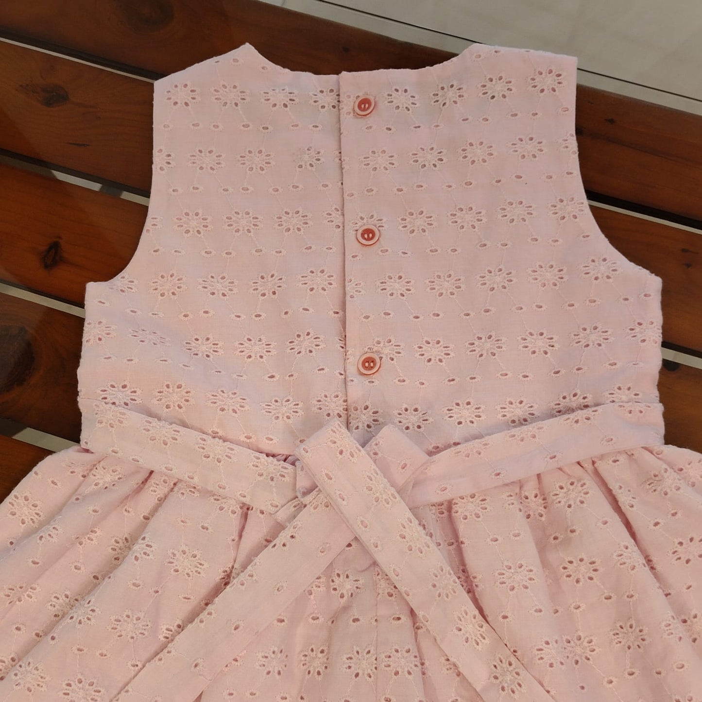 Gracefull Pastel Pink Hakoba Frock For Your Little Princess
