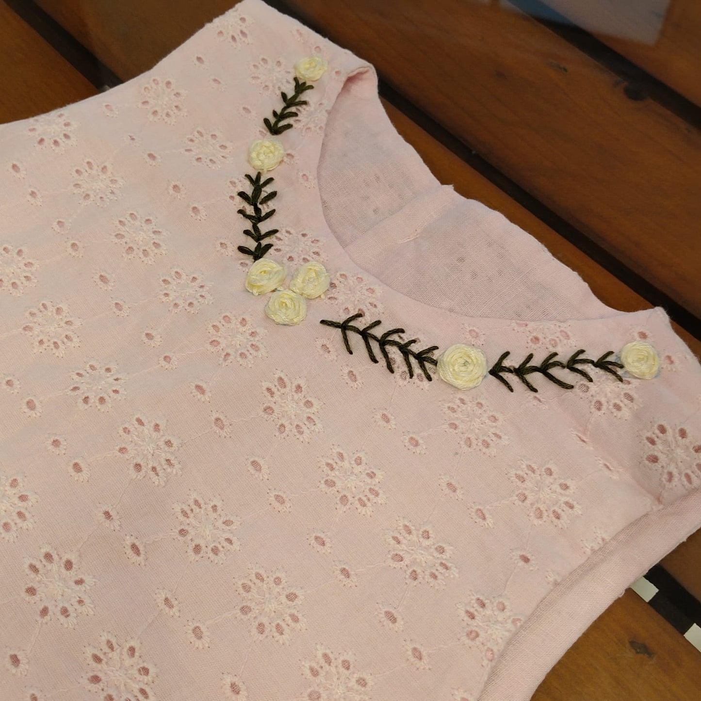 Gracefull Pastel Pink Hakoba Frock For Your Little Princess