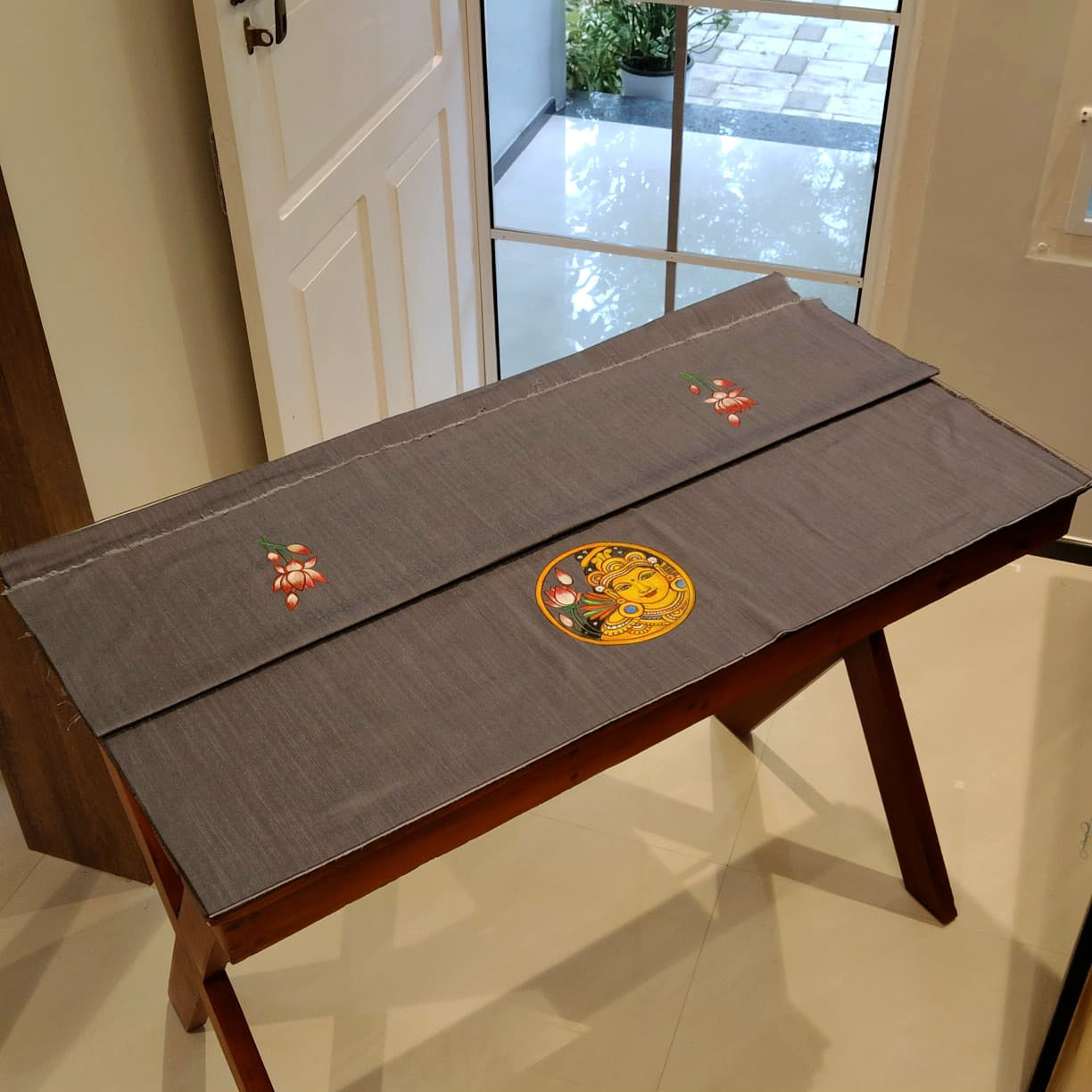 Hand-Painted Kerala Mural Style Blouse Piece