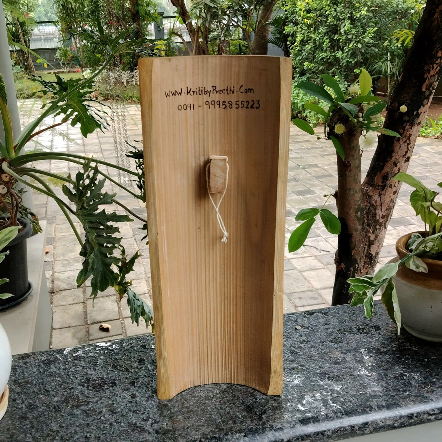 Pichwai Elegance On Natural Bamboo