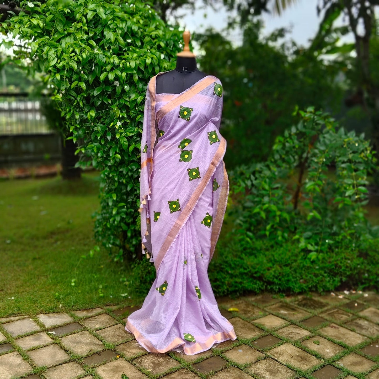 Pichwai Elegance On Kota Doria Saree