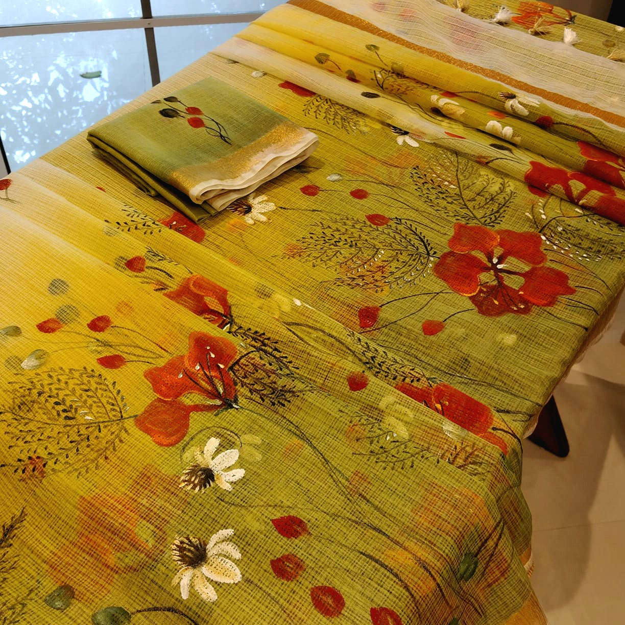 Delicate Art Meets Airy Elegance — Hand-painted Magic On Kota Doria