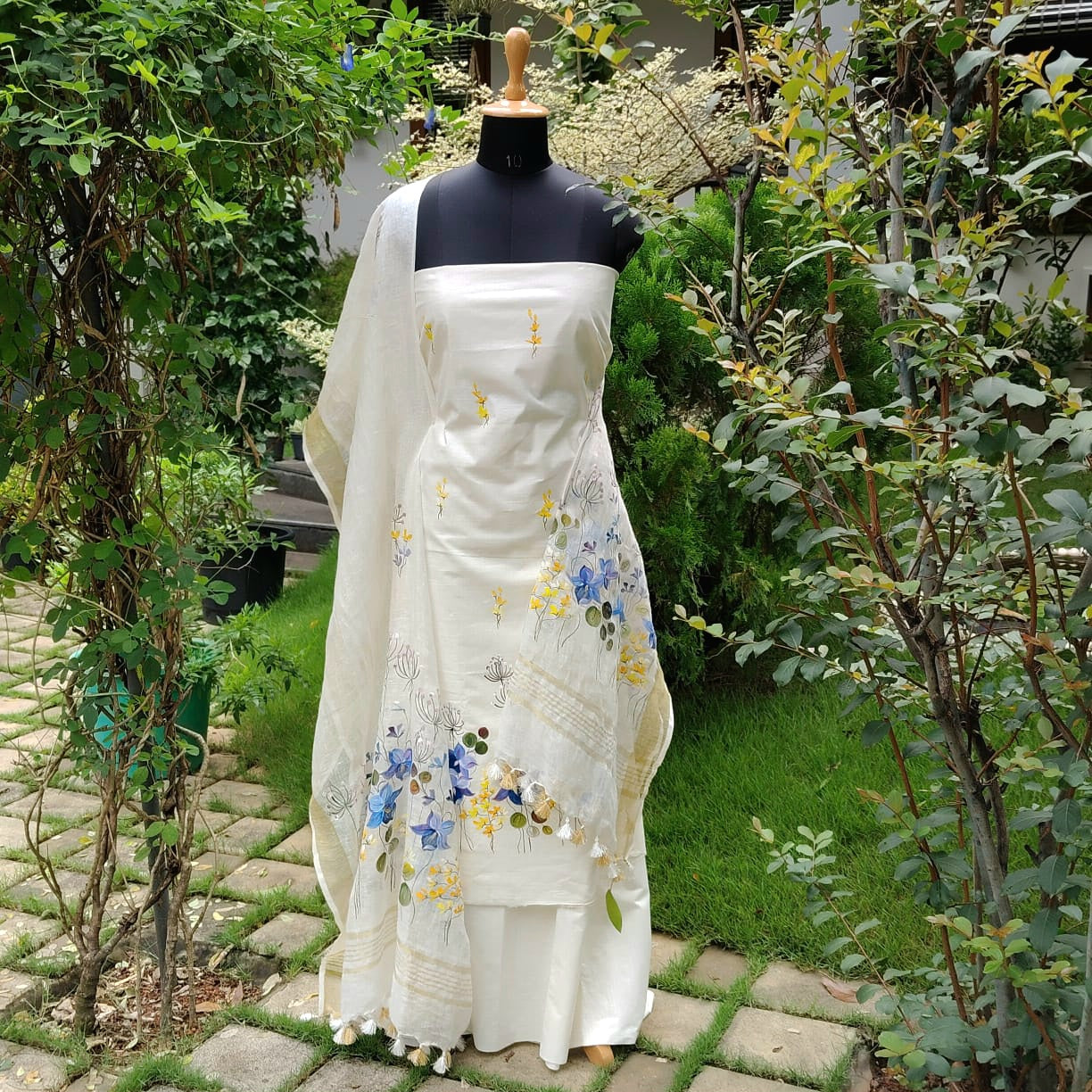 Graceful Hand-Painted Linen Charm