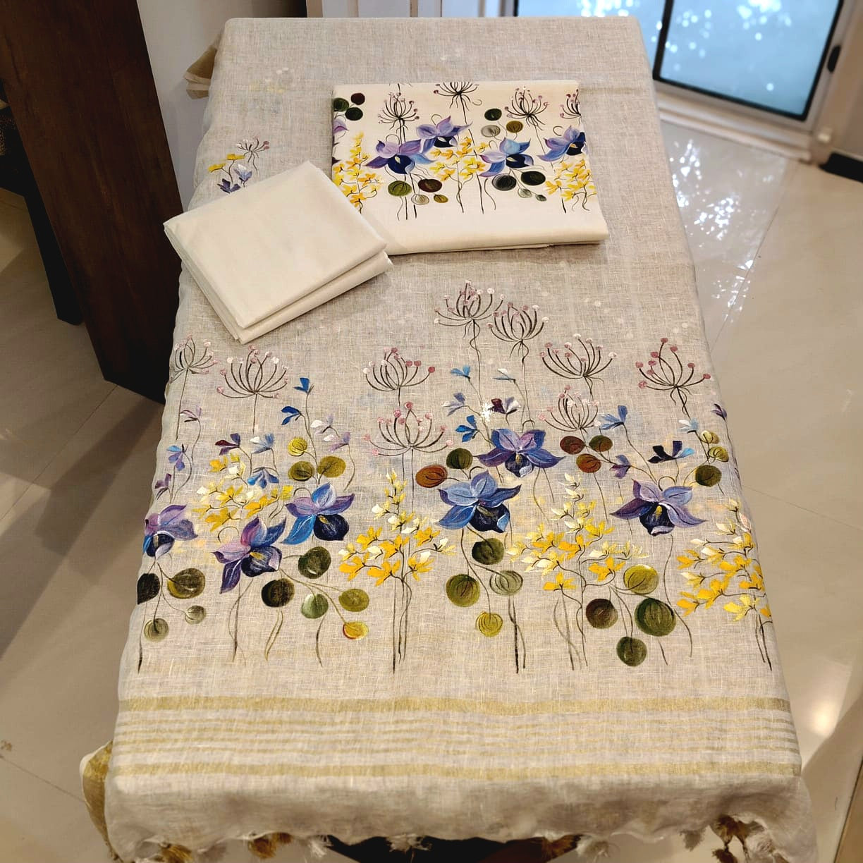 Graceful Hand-Painted Linen Charm