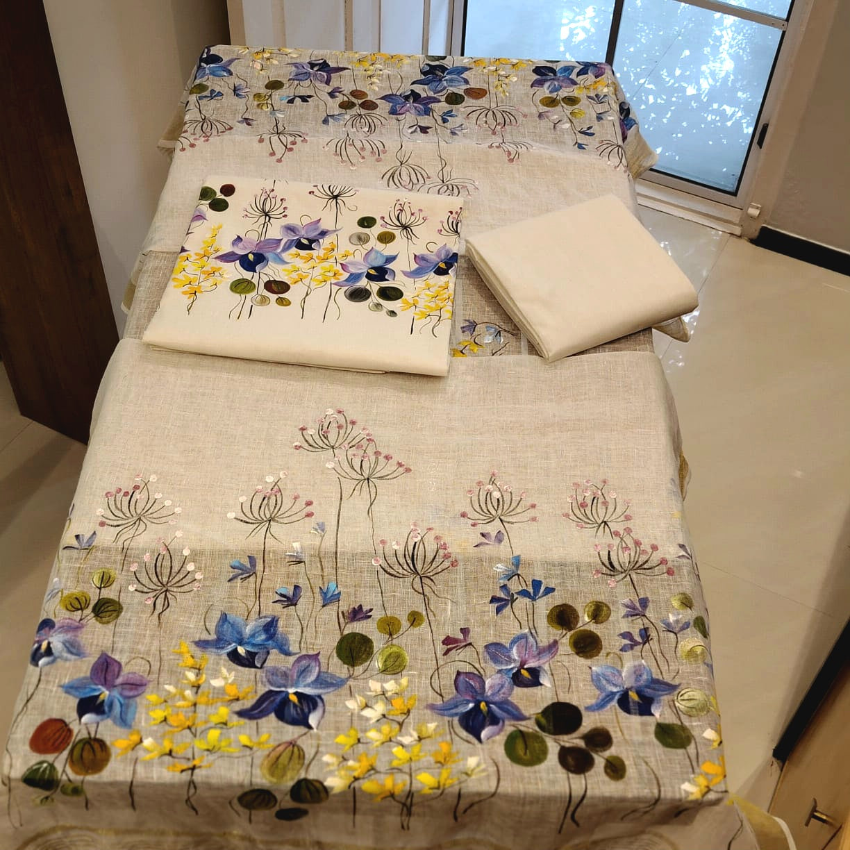 Graceful Hand-Painted Linen Charm