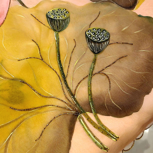 Delicately Hand-Painted Elegance On Silk Organza Saree