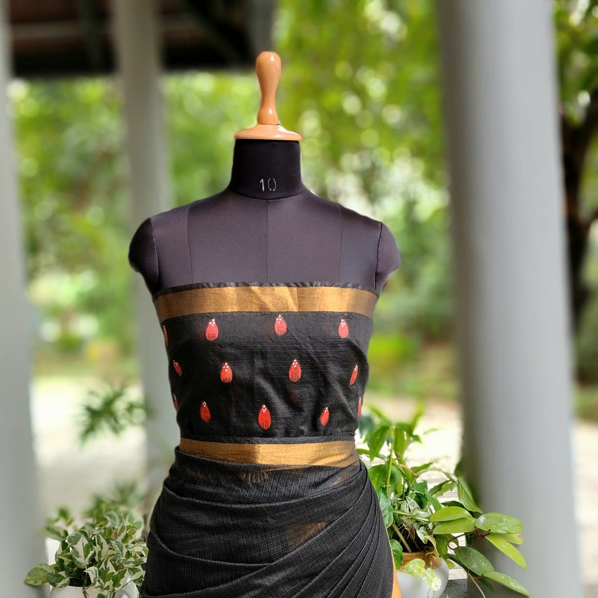 Hand -Painted Folk Art On Delicate Kota Doria Saree