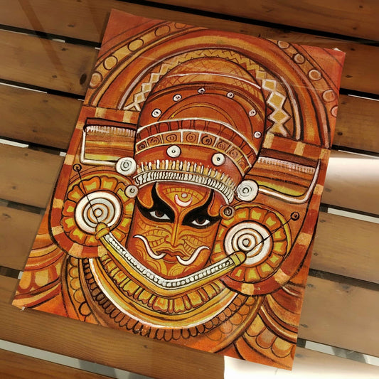 Hand Painted Wearable Art Patches Featuring Theyyam motif