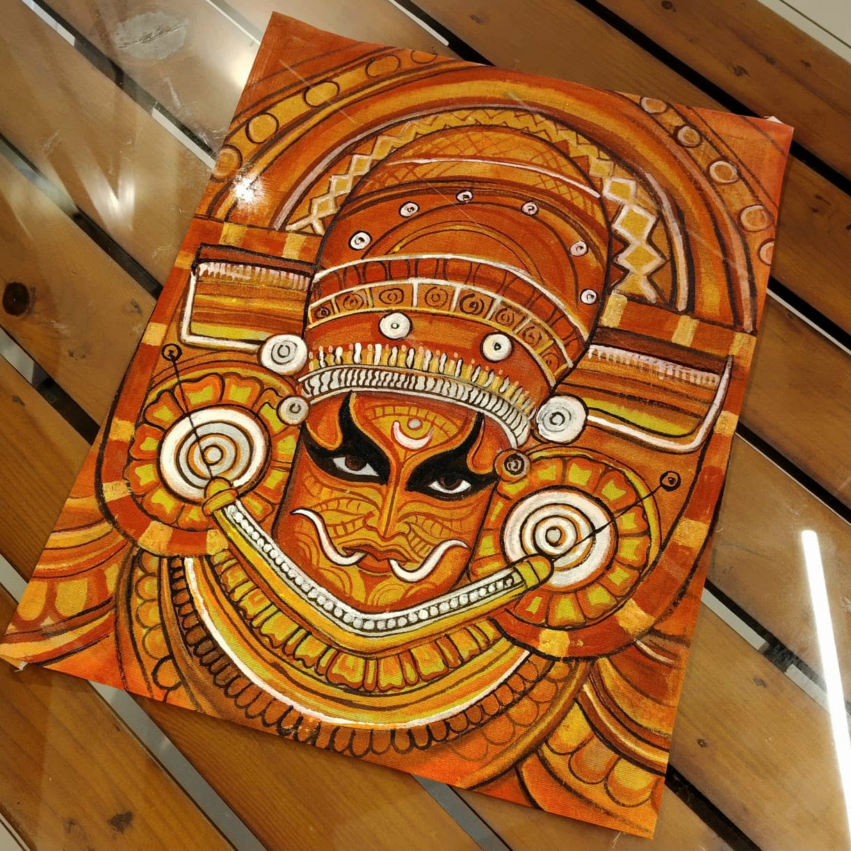 Hand Painted Wearable Art Patches Featuring Theyyam motif