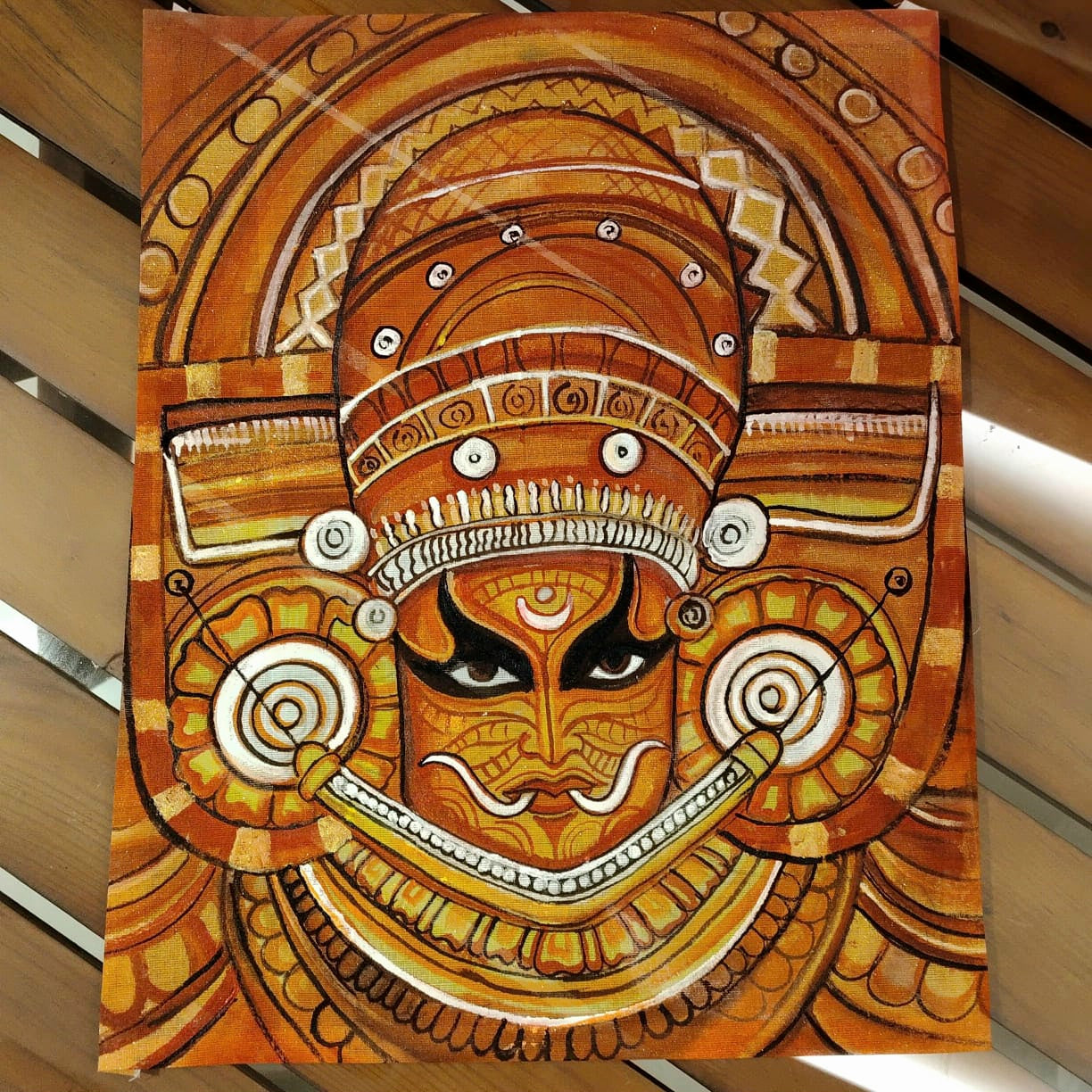 Hand Painted Wearable Art Patches Featuring Theyyam motif