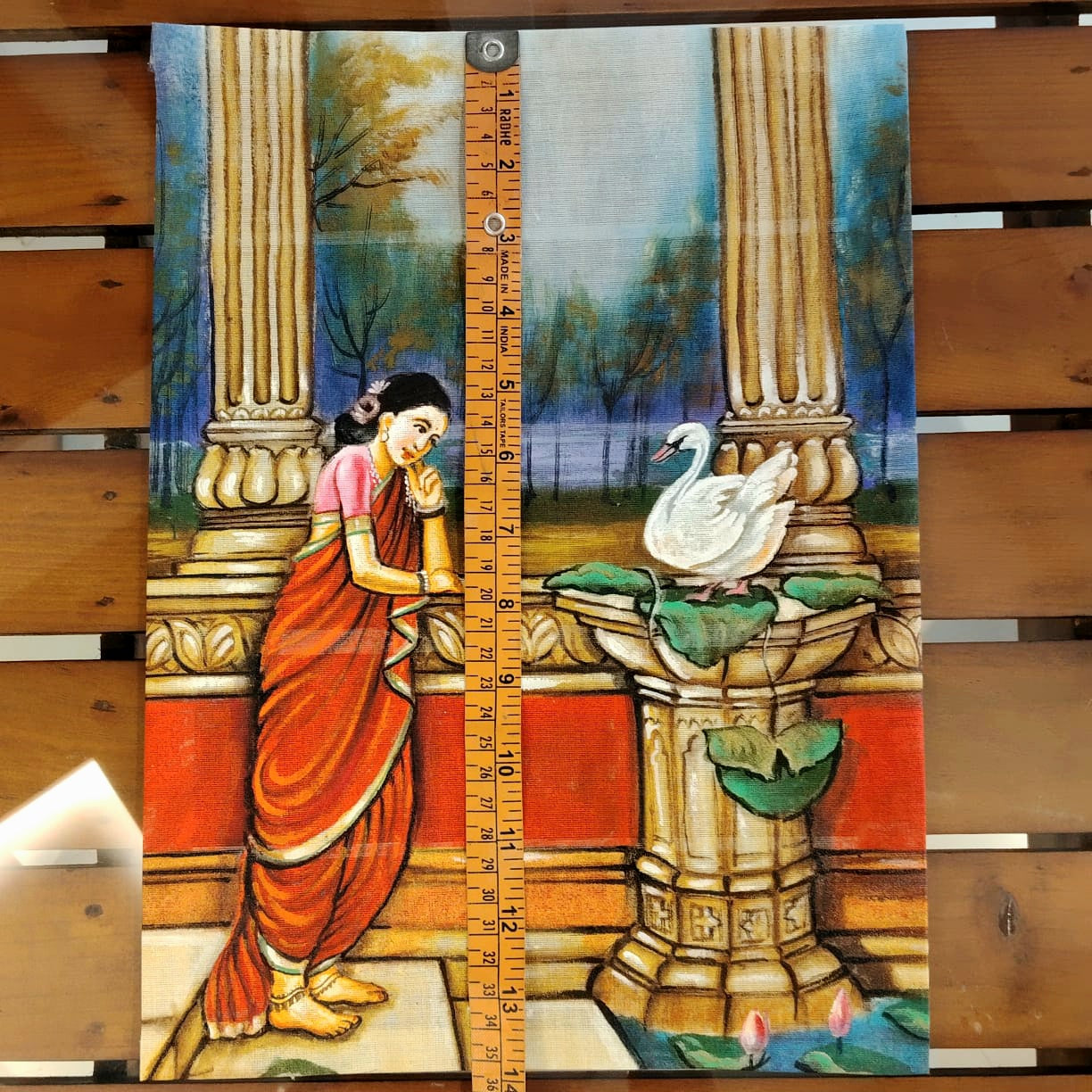 Hand-painted Patch Featuring A Classic Ravi Varma Motif