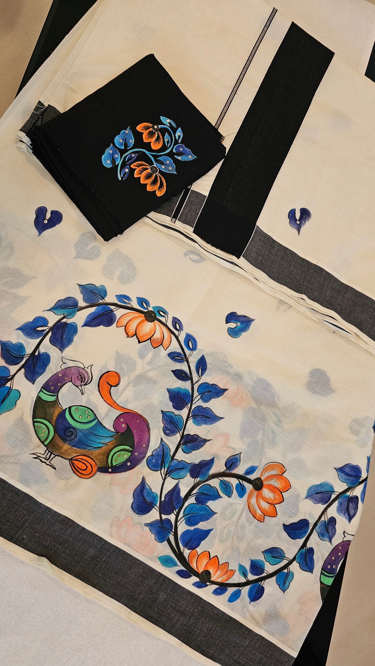 Hand Painted Kerala Sarees