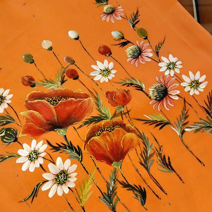 Hand-Painted Kurti Fabric in Soft Cotton