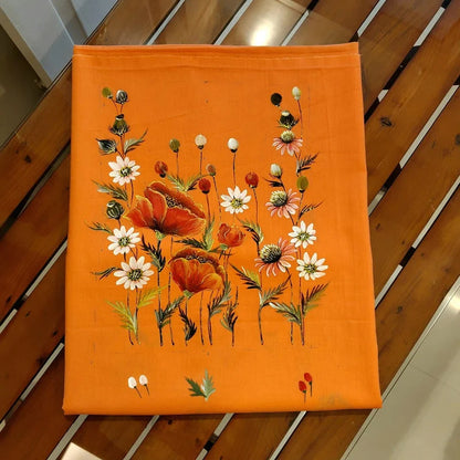 Hand-Painted Kurti Fabric in Soft Cotton