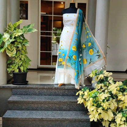 Elegant Floral Story in Kota Doria