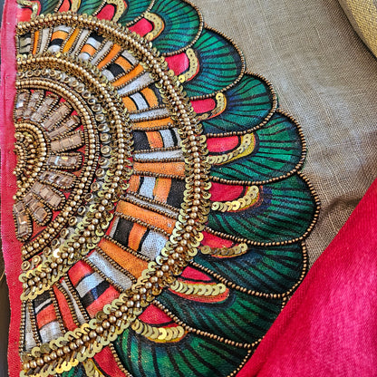 Unique Hand Painted Sarees 