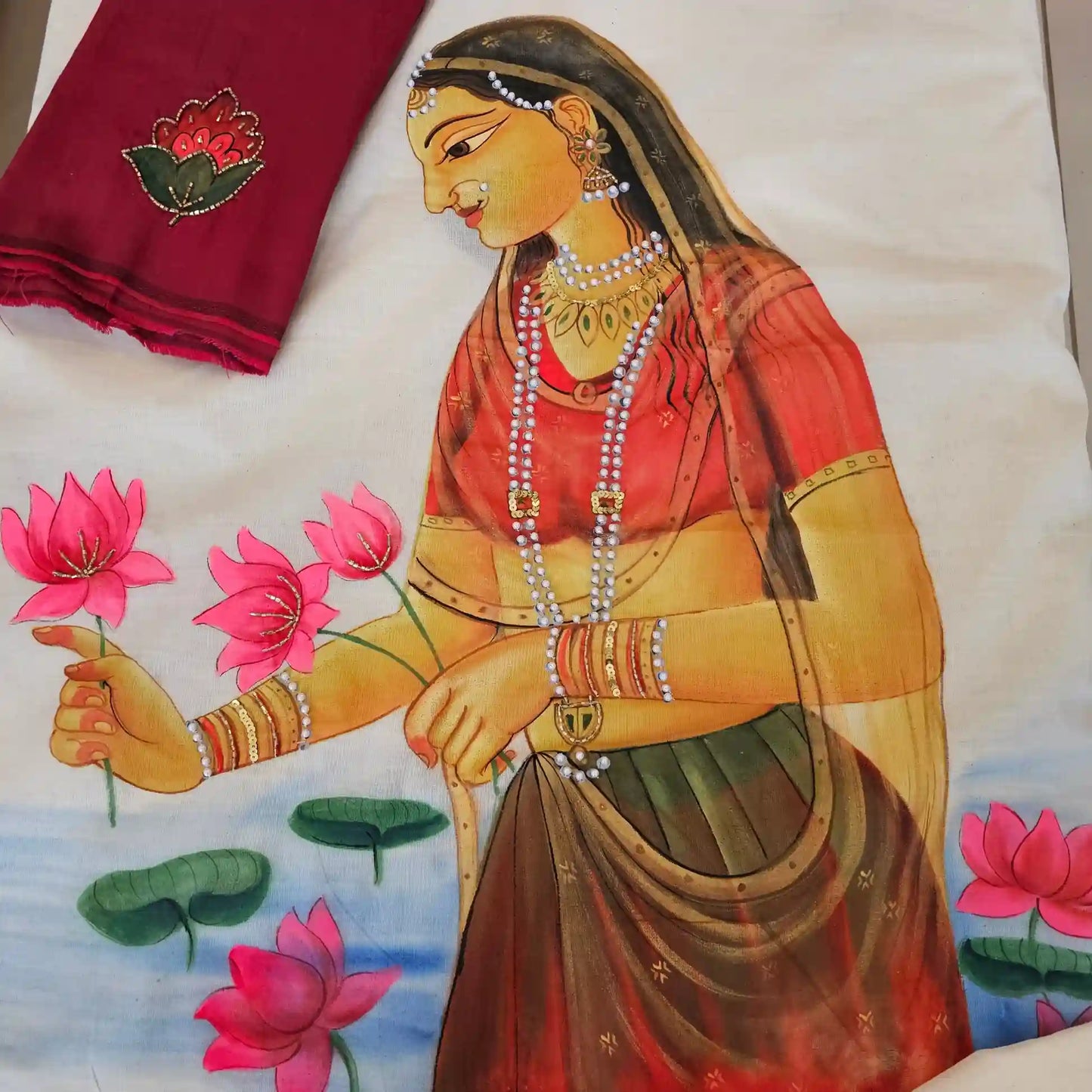 Hand-painted Kerala Saree