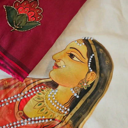 Hand-painted Kerala Saree
