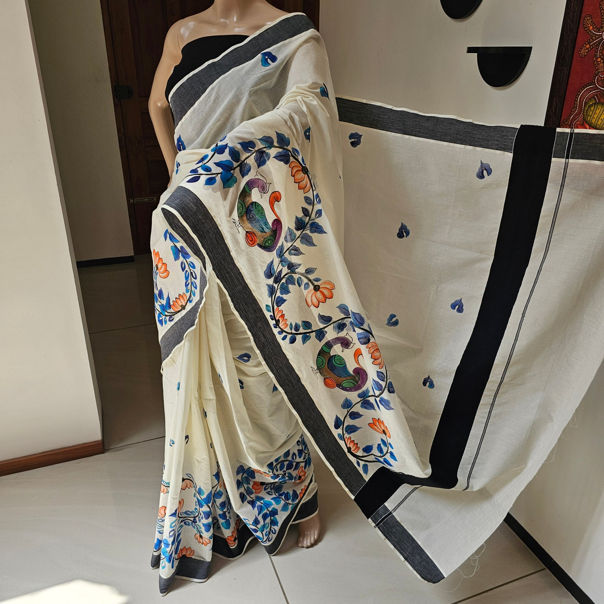 Buy Hand-painted Kerala Saree