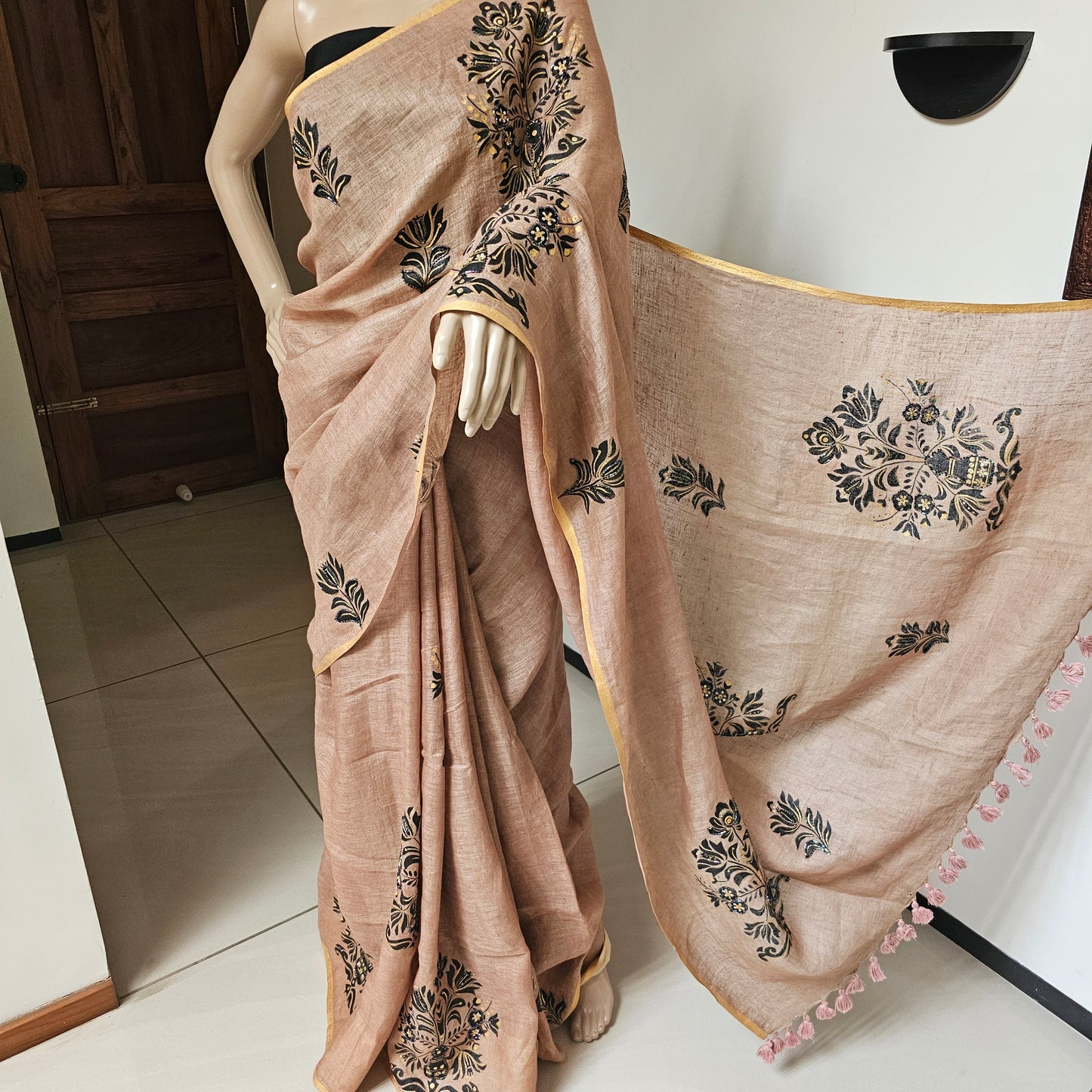 Linen Saree with Blouse piece