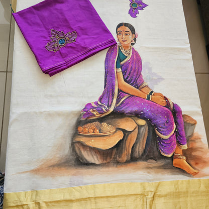 Timeless Ravi Varma inspired Saree