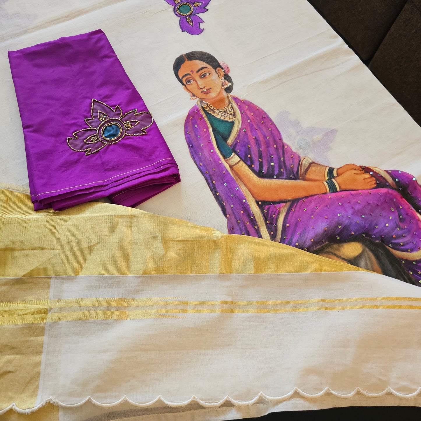 Ravi Varma inspired Saree kriti-by-preethi