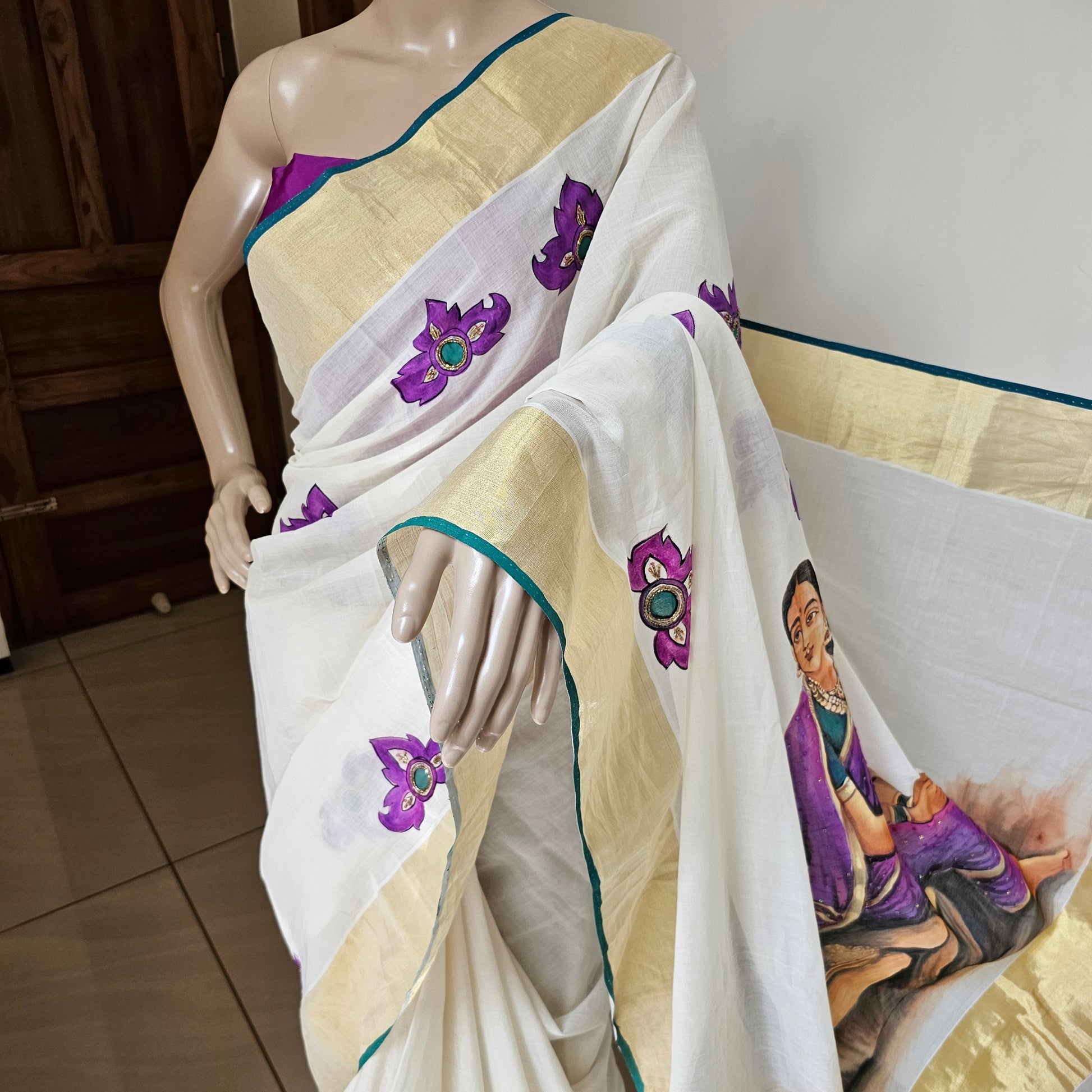 Buy Ravi Varma inspired Saree