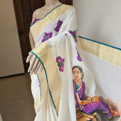 Saree inspired by Ravi Varma 