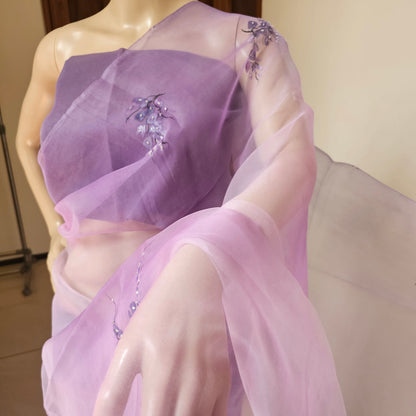 Hand-dyed Organza Saree