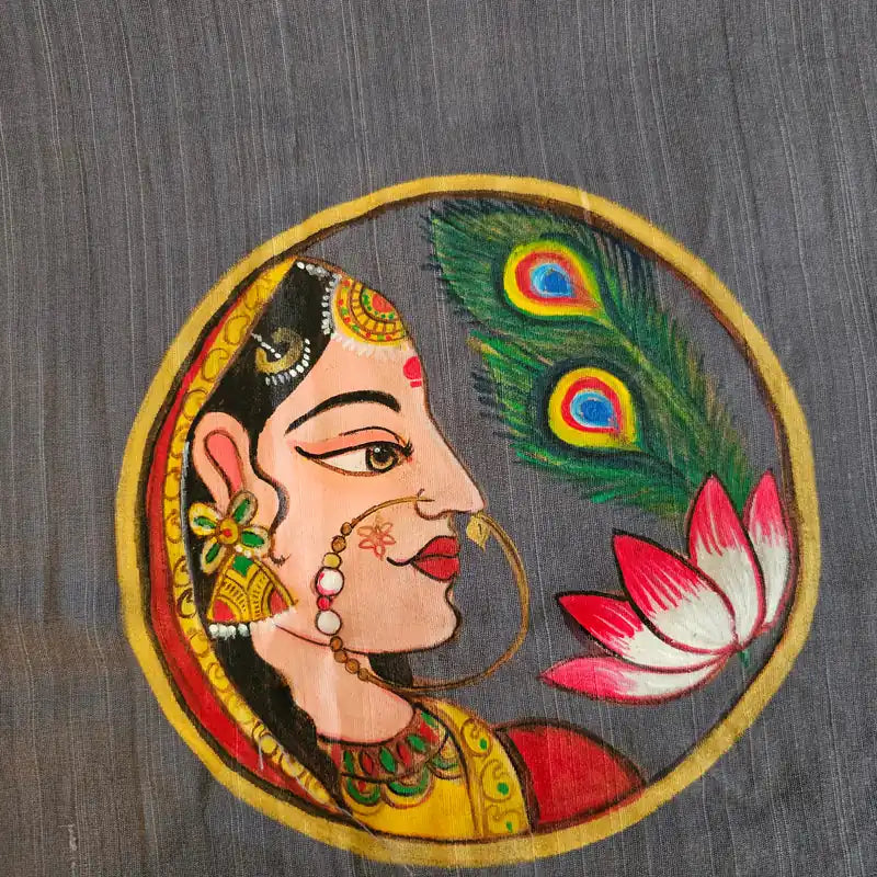 Aesthetic Hand-painted Blouse piece