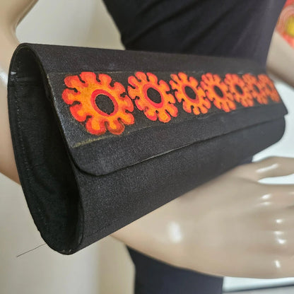 Hand-painted Clutch in Mural Style