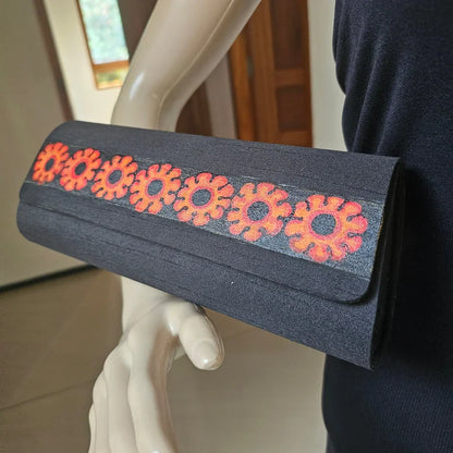 Hand-painted Clutch in Mural Style
