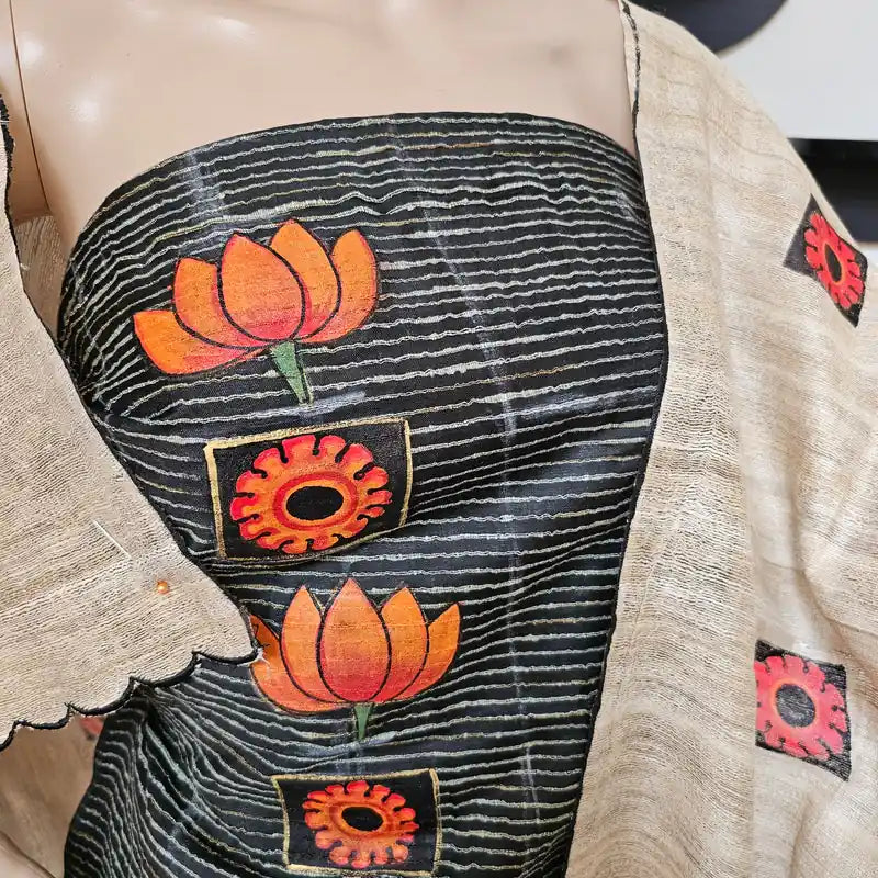 Elegant Hand-painted Kurti set