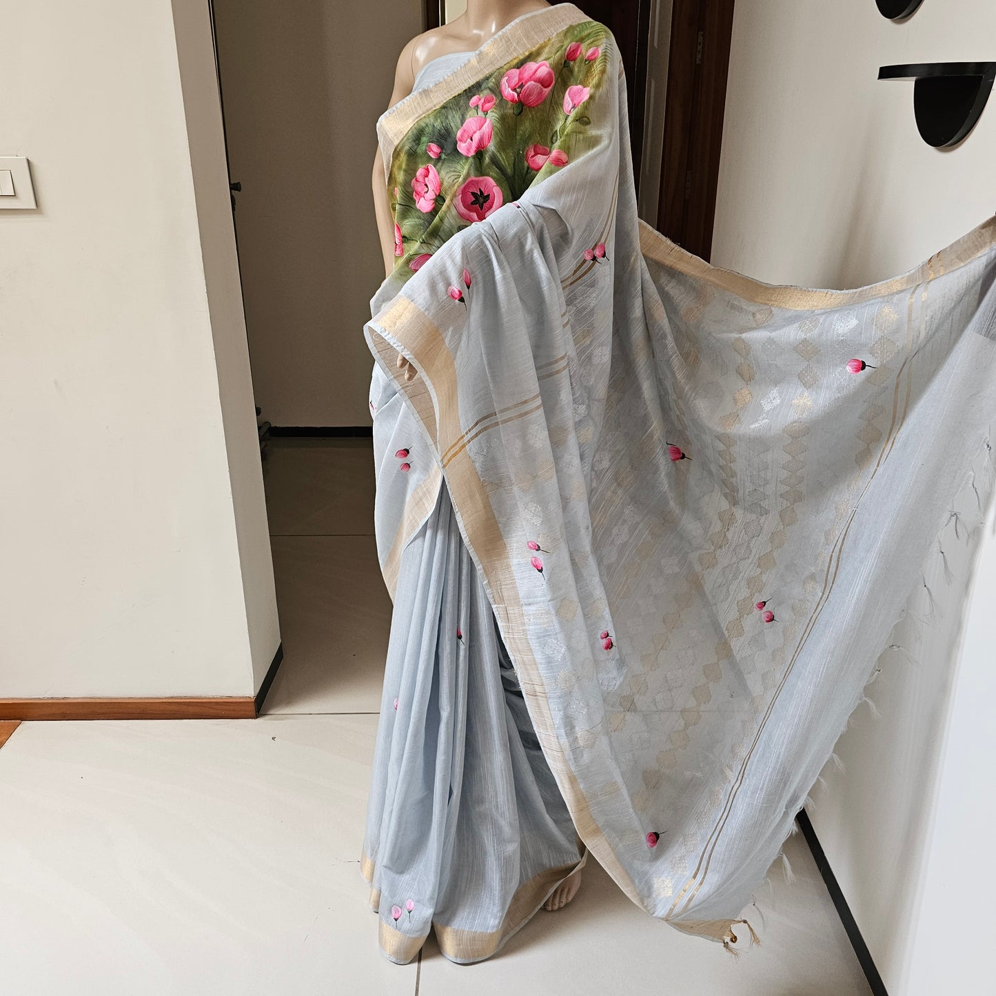 Light Grey saree