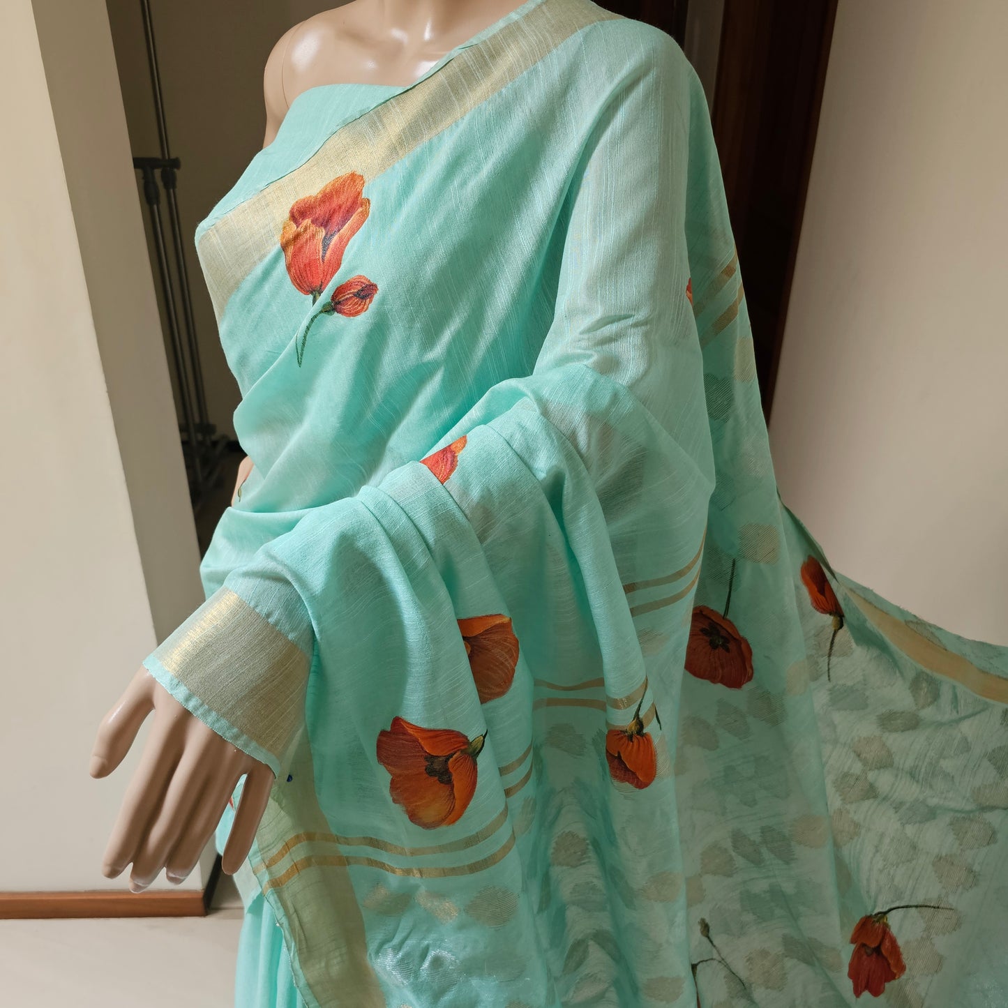 Cotton 0rganza Weave Saree