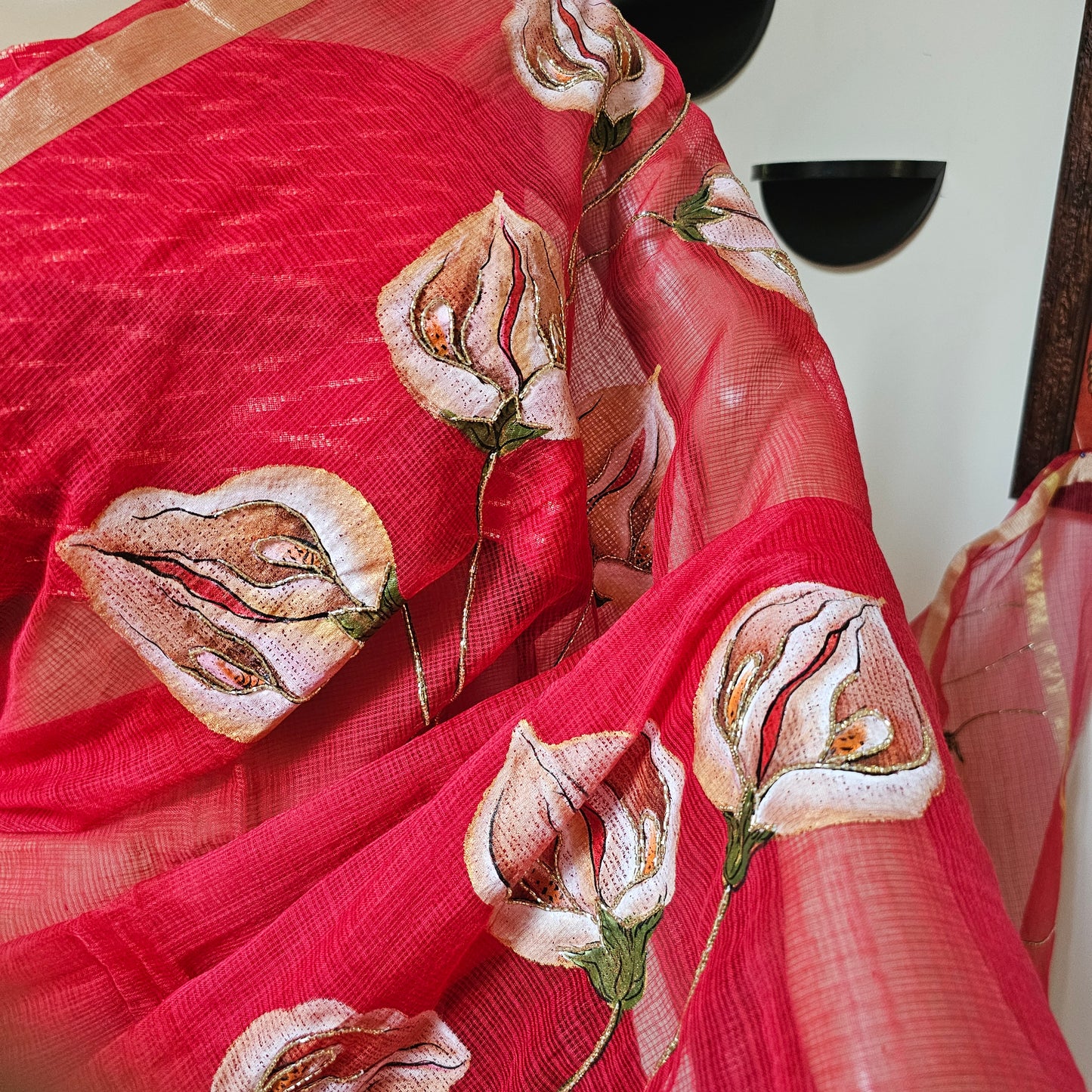 Doria Saree with Ikkat style blouse