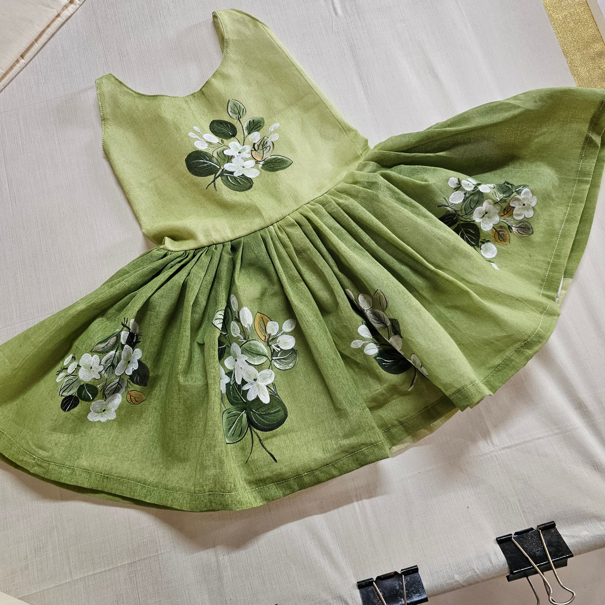 Hand-painted /Hand dyed Kids Frock [1-5 -2 yrs]