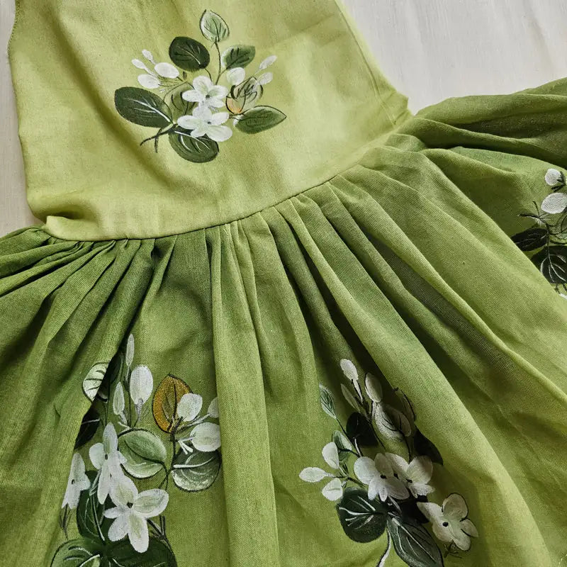Hand-painted /Hand dyed Kids Frock [1-5 -2 yrs]