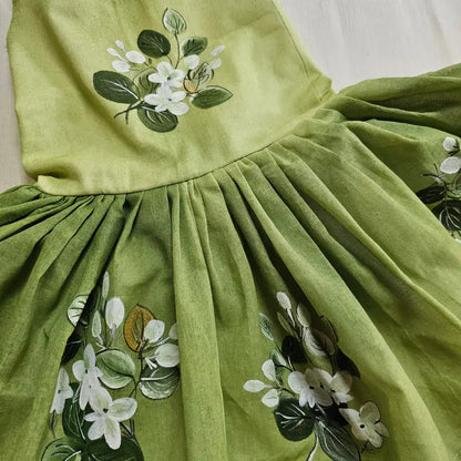 Hand-painted /Hand dyed Kids Frock [1-5 -2 yrs]