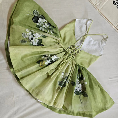 Hand-painted /Hand dyed Kids Frock [1-5 -2 yrs]