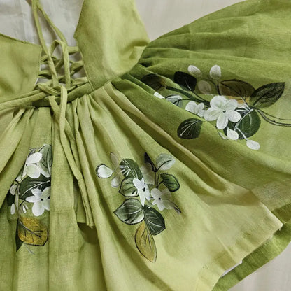 Hand-painted /Hand dyed Kids Frock [1-5 -2 yrs]